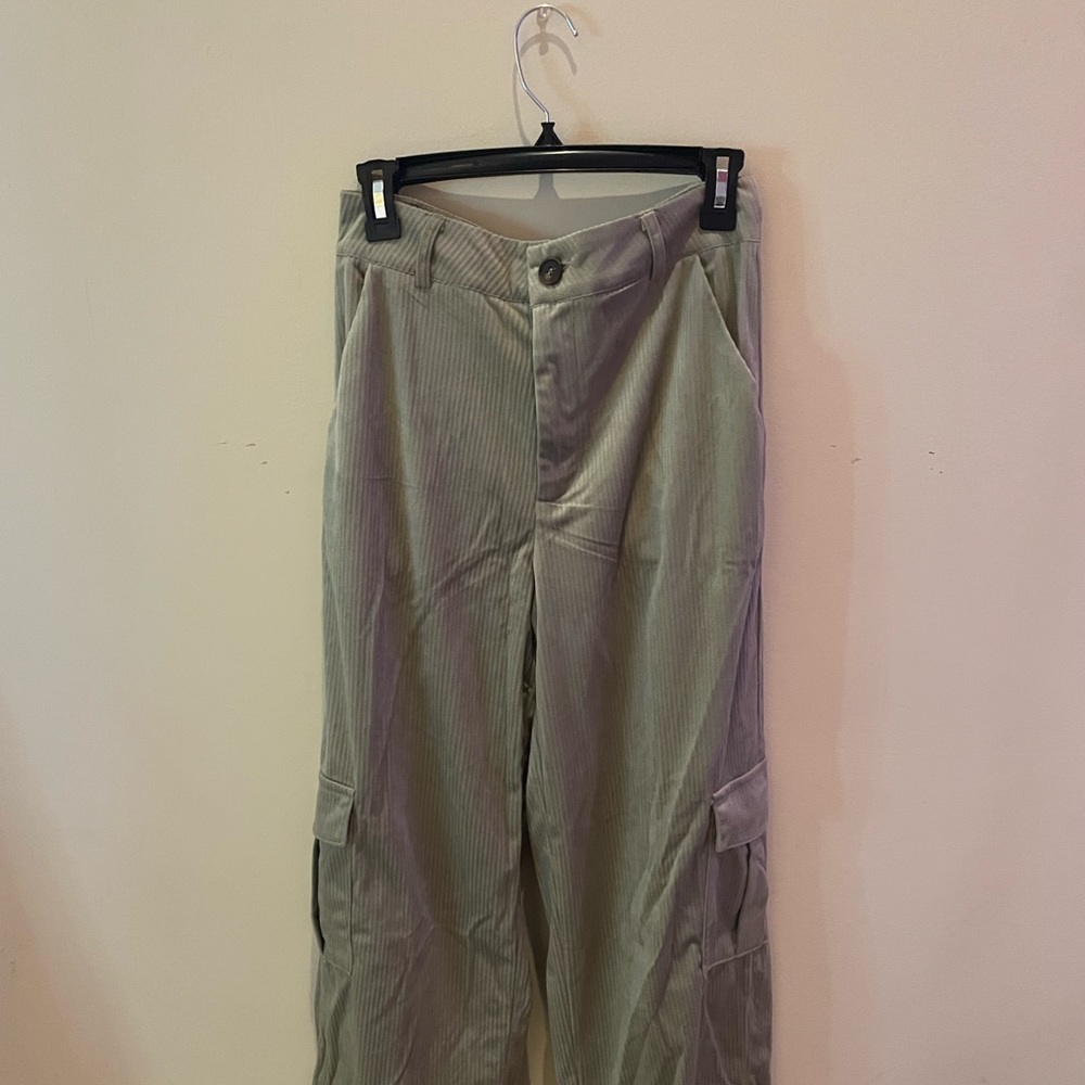 SHEIN olive green corduroy pants